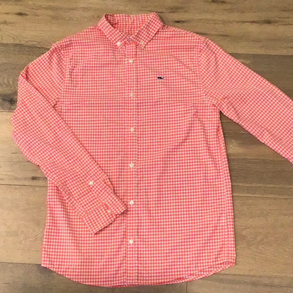 Vineyard Vines Boys Size 16 Performance Button Down Collared Shirt